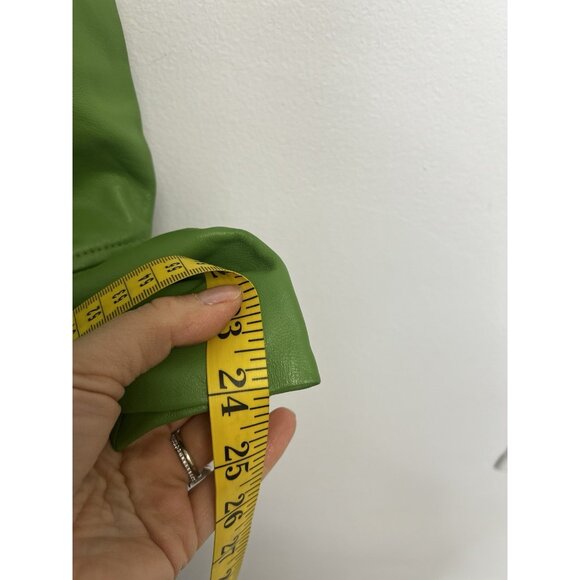 Susan Bristol Vintage Genuine Green Soft Leather  Blazer Jacket Sz 10 - Picture 7 of 11